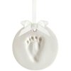 Pearhead Easy-to-Create Babyprints Baby Handprint or Footprint Keepsake Ornament Kit with Ribbon, White