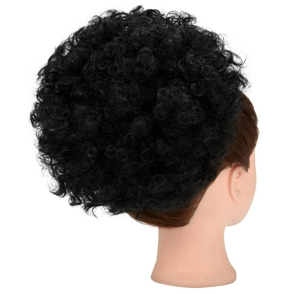 SAYFUTShort Afro Kinky Curly  Hair Wigs for Women Synthetic Hair Extension Short Curly Afro Wigs Full Head Ponytail Hairpieces,X-Large 120G
