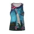 thumbnail image 4 of Easygdp Fantasy Mushrooms Men's Tank Top, Sleeveless Muscle T Shirts, Breathable, Quick-Dry, Loose for Gym, Running, Fitness - 3X-Large, 4 of 9