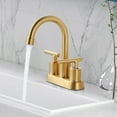 thumbnail image 4 of WOWOW 4 in. Centerset Double Handle High Arc Bathroom Faucet with Pop Up Drain and Water Supply Hoses, 4 of 8