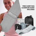 thumbnail image 5 of 3DActive Fabric Resistance Bands for Legs & Butt. Wide Non-Slip Hip Band Set for Home & Gym Workouts. Exercise Guide & Carry Bag Included - Black, Dark Grey, Light Grey., 5 of 6