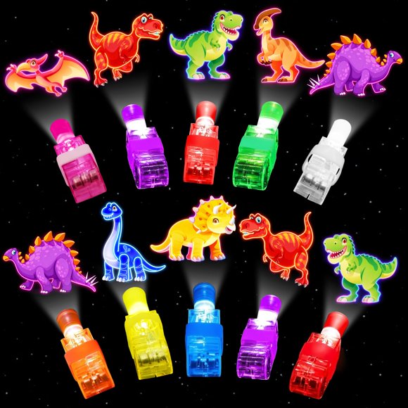 Regalos de Pascua para niños con temática de dinosaurios ZICZLI con luces LED para dedos