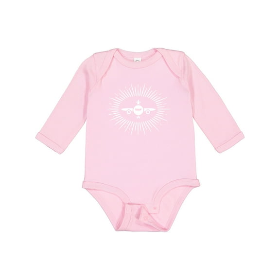 Inktastic Airplane Future Pilot Boys or Girls Long Sleeve Baby Bodysuit