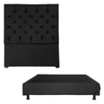 thumbnail image 1 of Box Base Cama Individual + Cabecera Capri Negro, 1 of 8