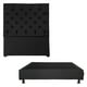 thumbnail image 1 of Box Base Cama Matrimonial + Cabecera Capri Negro, 1 of 8