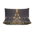 thumbnail image 3 of 3 Pcs Soft Bedding Set, Includes 1 Duvet Cover with Zipper And 2 Pillow,Shams Eiffel Tower King(102"×90"), 3 of 8
