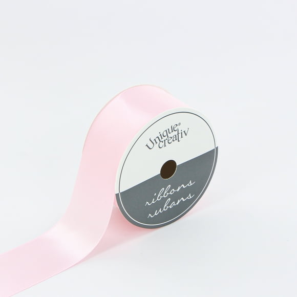 UNIQUE CREATIV Satin Ribbon 38 mm (1.5 in) × 3.65 m (1½ in × 4 yd), Pink, 3.66 m (12 ft)
