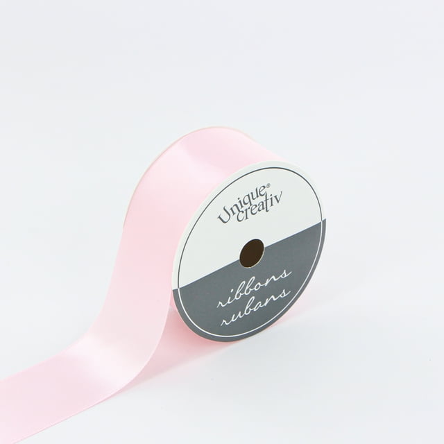 UNIQUE CREATIV Satin Ribbon 38 mm (1.5 in) × 3.65 m (1½ in × 4 yd), Pink, 3.66 m (12 ft)