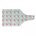 thumbnail image 1 of Poppy Flower Cutting Board, Tender Spring Blossoms with Curly Stems Rurals in Modern Design, Tempered Glass Cutting and Serving Board, Wine Bottle Shape, Scarlet Green Pale Grey, by Ambesonne, 1 of 1