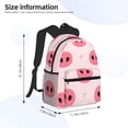 thumbnail image 4 of Vsdgher Pig Noses Print Unisex Large Capacity Bookbag Schoolbag Casual Daypack for High School/College/Teens/Travel/Work, 4 of 8
