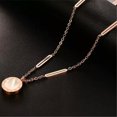 thumbnail image 7 of 18K Rose Gold Plated Shell Pendant Women's Stainless Steel Necklace 1 pc, 7 of 7