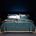thumbnail image 2 of Juego de cama bohemio exótico Vintage Oriental, funda nórdica de algodón egipcio 100% suave, Sábana, fundas de almohada, doble Queen King, 4 Uds., 2 of 5