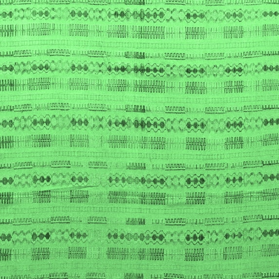 Ahgly Company Indoor Square Abstract Emerald Green Modern Area Rugs, 6' Square