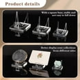 thumbnail image 4 of 3Pcs 3 Styles Square Acrylic Base Display Easel Stands for Gemstones Agates Rocks Displays Holder Clear 5.05~7x4.95~7.05x4.45~6.45cm 1pc/style, 4 of 6