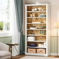 thumbnail image 5 of Tribesigns 70.9-Inch Tall White Bookcase, 8-Tier Bookshelf with Adjustable Shelves for Living Room Home Office, 5 of 5