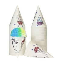 Disposable Paper 6 Oz Snow Cone Cup, 100 count