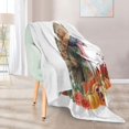 thumbnail image 2 of Manta para sofá de 50 x 60 pulgadas, suave y acogedora manta de franela polar con diseño de calabaza y pavo de acuarela, personalizada, ligera, cálida y difusa, para cama, sofá y silla, 2 of 7