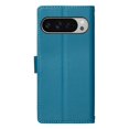 thumbnail image 3 of Leather Case For Google Pixel 9 Pro XL / Pixel 10 Pro XL 6.8",Embossed Totem Wallet With Card Holder,Wristband, Shockproof Kickstand Magnetic Cover,Blue, 3 of 7