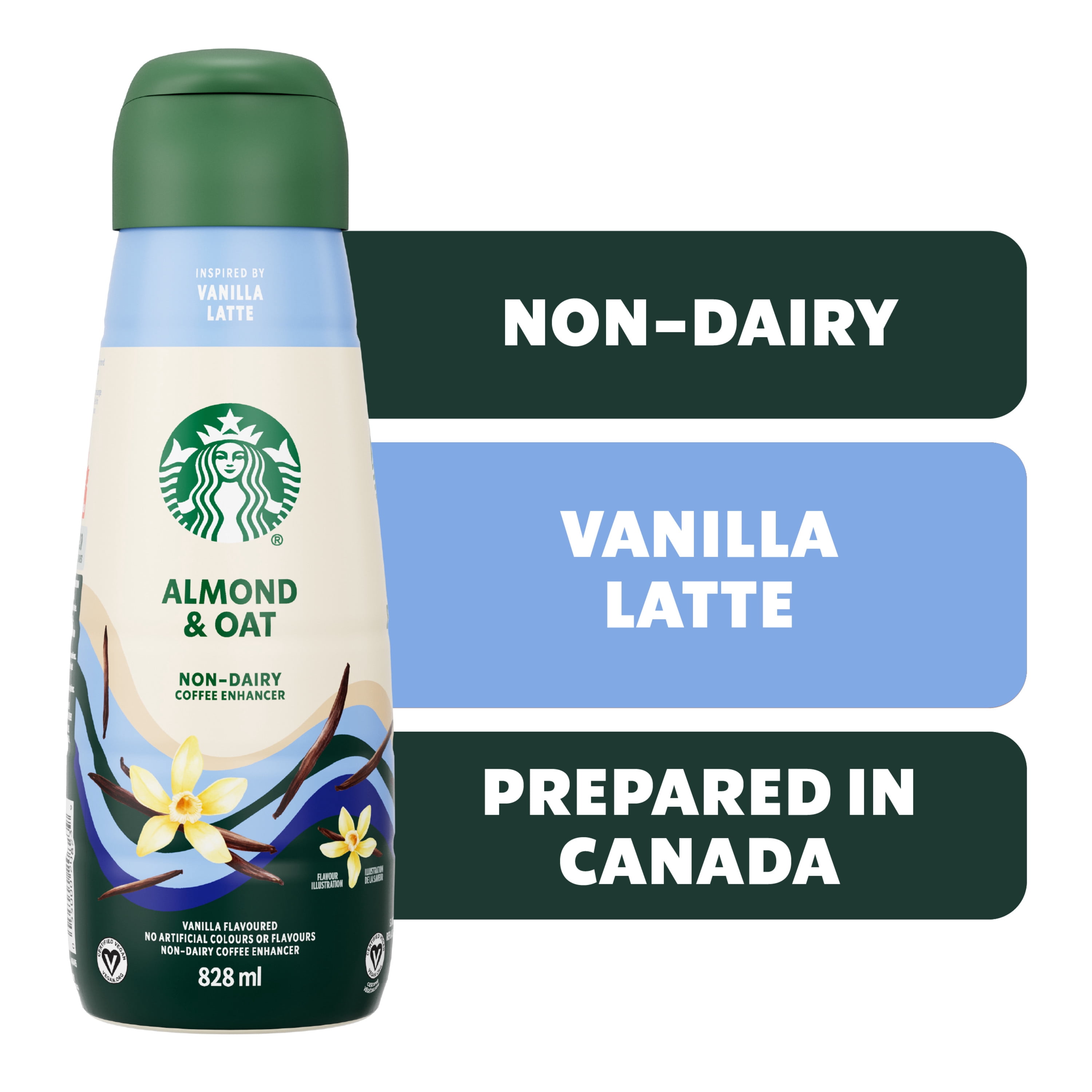 Starbucks Non-dairy Vanilla Coffee Enhancer, Blend of Almond & Oat, Vegan