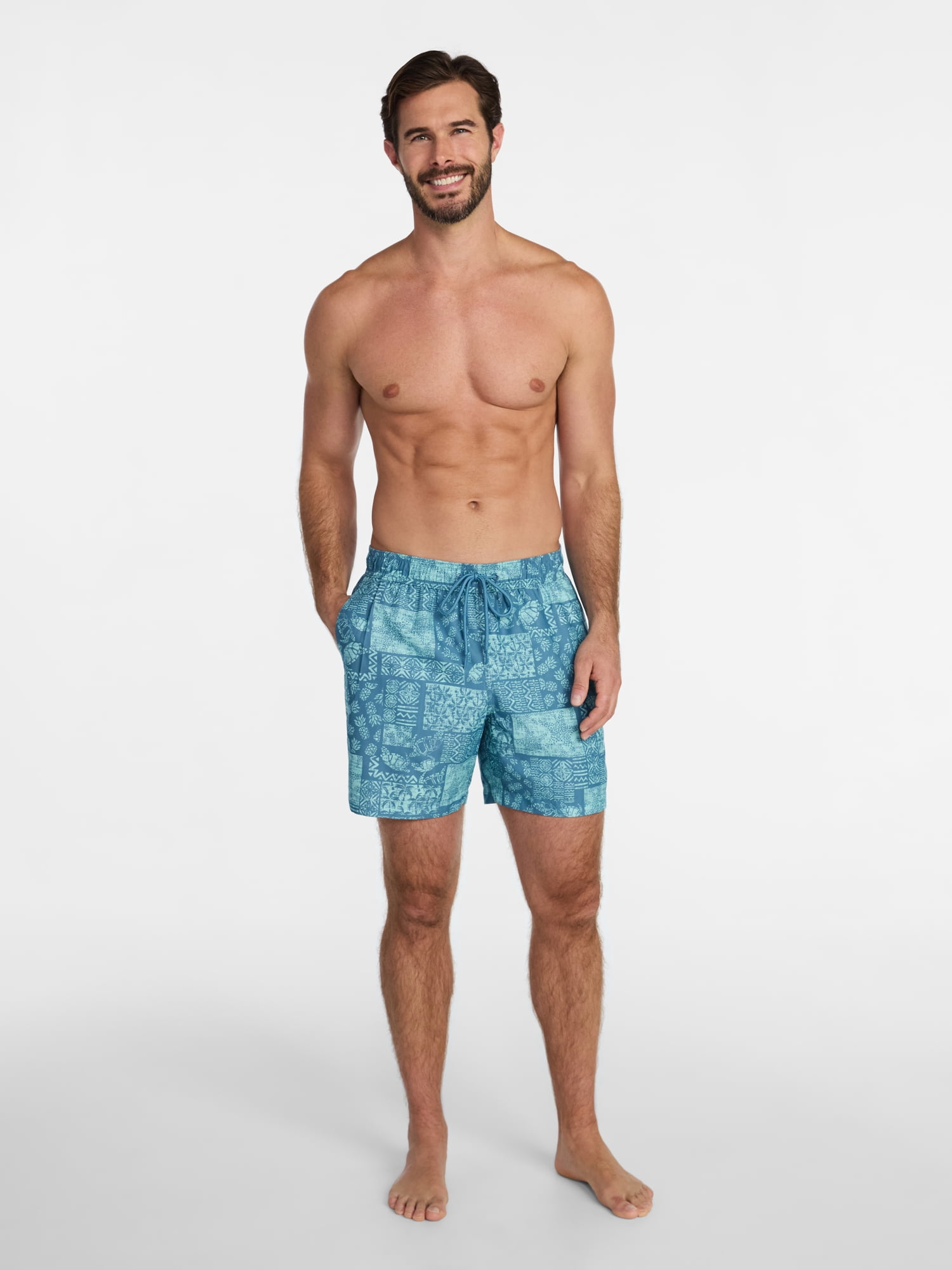 George Men's and Big Men's Swim Trunks, 6" Inseam, Sizes S-5XL
