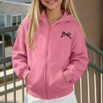 thumbnail image 2 of WAVSUF Girls Fleece Zipper Jacket, Windproof Long Sleeve with Pocket Winter Casual Hooded Jacket 10-12, 2 of 8