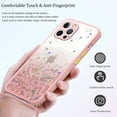 thumbnail image 6 of Compatible with iPhone 15 Pro Max Case Clear Cute Giltter iPhone 15 Pro Max Phone Case for Women Girls Transparent TPU Bumper Cases with Lanyard Strap (Pink), 6 of 14