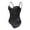 Black, variant on Women's Bodyshaper Mesh Firm-Control Shapewear Built-In Bra Underwire Camisole Leopard Leotard Tummy Control Bodysuits Pink L