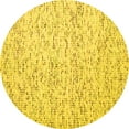 thumbnail image 1 of Ahgly Company Machine Washable Indoor Round Abstract Yellow Contemporary Area Rugs, 5' Round, 1 of 4