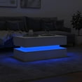 thumbnail image 3 of vidaXL Coffee Table with LED Lights White 90x50x40 cm, 3 of 5