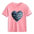 thumbnail image 1 of hengsof T-Shirt d'Été Imprimé Amour pour Enfants Manches Courtes Col Rond T-Shirt Graphique, 1 of 3