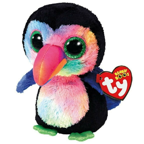 TY Beanie Boos - BEAKS the Toucan (Glitter Eyes) (Regular Size - 6" Plush) One Bonus TY Random Eraser