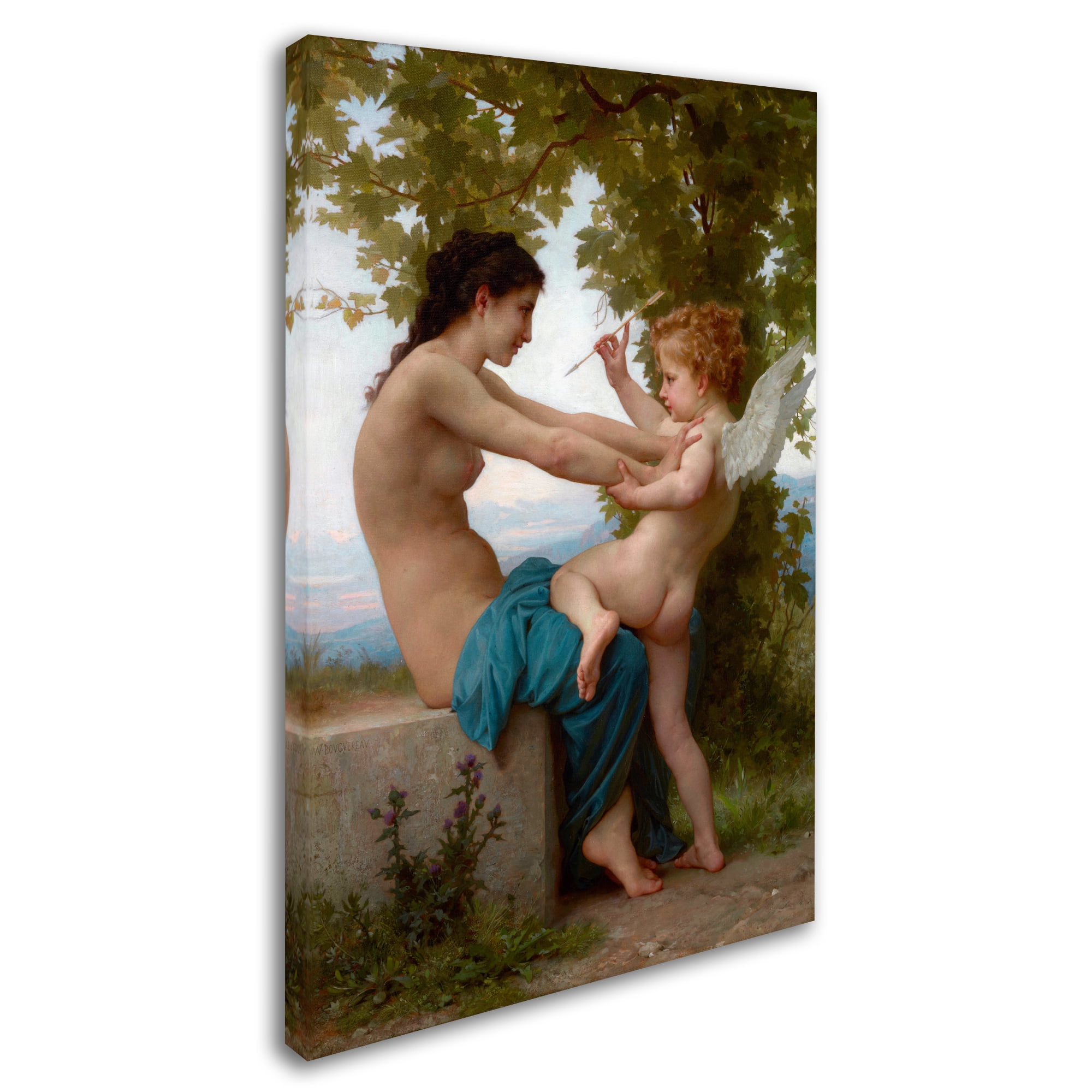 Trademark Fine Art 'A Young Girl Defending Herself Against Eros' Canvas Art by Botticelli
