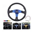 thumbnail image 1 of Volante modificado para coche RASTP, volante de carreras de PU, volante de kart de juego competitivo, 14 pulgadas, dontodent negro Kuyhfg Sin marca, 1 of 5