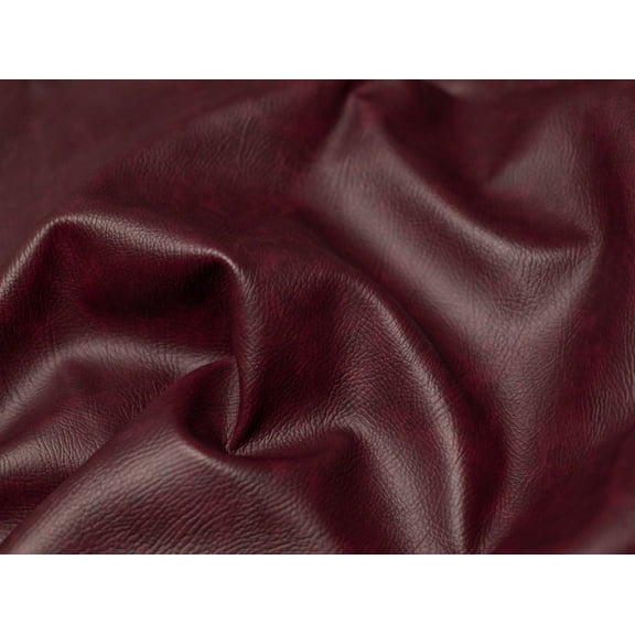 Minerva Heavy Fire Retardant Faux Leather Fabric Wine - per yard