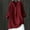 Wine, variant on 2025 Summer Tops For Women V Neck Long Sleeve Loose Button Cotton And Linen Tunic Summer Oversize Blouse Tops Green XL