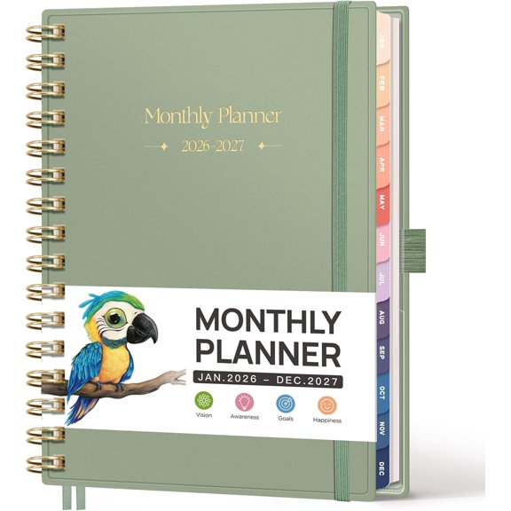 JUOJUOMHQ 2026-2027 Monthly Planner Medium Size 5.7" x 8.3" Agenda Calendar