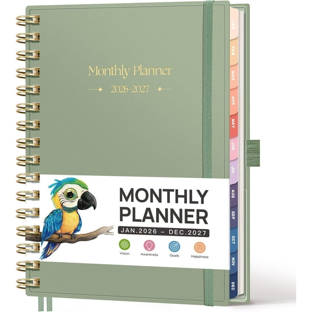 JUOJUOMHQ 2026-2027 Monthly Planner Medium Size 5.7" x 8.3" Agenda Calendar