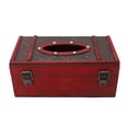 thumbnail image 1 of Antique Wooden Tissue Box Exquisite Workmanship Retro Asian Style Appearance Tissue Box Cover For Home Restaurant Office Desk, 1 of 8
