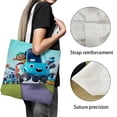 thumbnail image 3 of Mojo Swoptops Bolso de tela con estampado de lienzo para mujer, bolsa de compras reutilizable y estética, con cremallera interior, regalo para mujer,40*40cm., 3 of 6