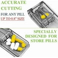 thumbnail image 3 of Pill Cutter for Small or Large Pills. The Best Multiple Pill Splitter Ever! Design in The USA. Doubles as a Pill Box. Safety Shield Multiple Pill Cutter. Keychain Pill Holder As a Bonus, 3 of 6