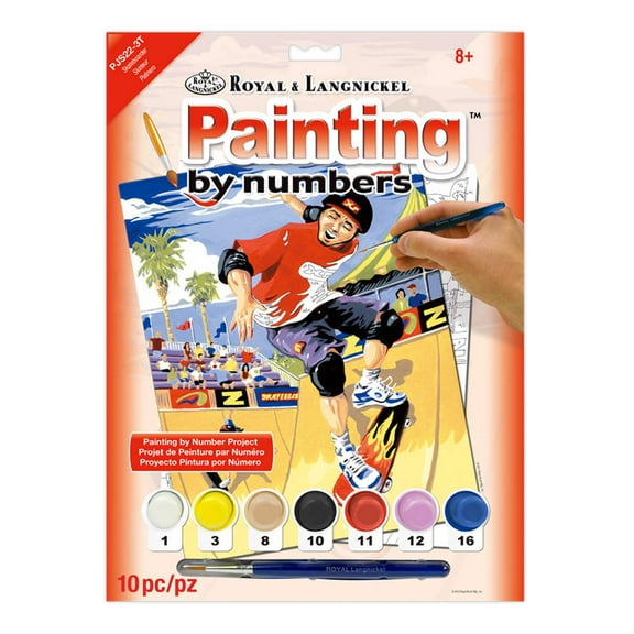 Junior Small Paint By Number Kit 8.75"X11.75"-Skateboarder