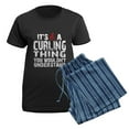 thumbnail image 5 of CafePress - Curling Thing Women's Dark Pajamas - Women's Short Sleeve Print T-Shirt and Pants Dark Cotton Pajama Set, 5 of 7