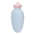 thumbnail image 2 of Bolsa de agua caliente con forma de zanahoria para aliviar el dolor de cuello. Bonita bolsa de agua caliente de silicona para cólicos menstruales. Color azul., 2 of 14