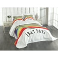 thumbnail image 3 of Ambesonne Sloth Quilted Bedspread Set 3 Pcs, Lazy Days Carefree Sloth, King Size, Multicolor, 3 of 5