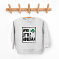 thumbnail image 2 of Bump and Beyond Designs Wee Little Hooligan, Toddler St. Patrick's Day Sweatshirt (Heather Grey 7), 2 of 4