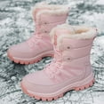 thumbnail image 5 of Xiaoxatg Women's Winter Fashion Thickening Warm Lace Up Non Comfortable Boots for Women 9 Pink, 5 of 9