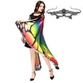 thumbnail image 1 of Butterfly Wings Cape Rhinestone Print Collar Butterfly Capes Butterfly Wing Costume Halloween Costume Decoration heqiyong LED, 1 of 2