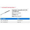 thumbnail image 2 of Trunk Strut - Compatible with 1990 - 1993 BMW 325i 1991 1992, 2 of 2