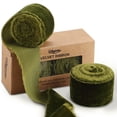 thumbnail image 1 of Cinta de terciopelo Ribbon Keypan, color verde oliva, 1,5 cm x 4 m, 2 rollos, 1 of 7