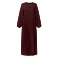 thumbnail image 4 of Elegant Women's Long Sleeve Button Down Abaya Casual Dress Dubai Fashion Outerwear, 4 of 5